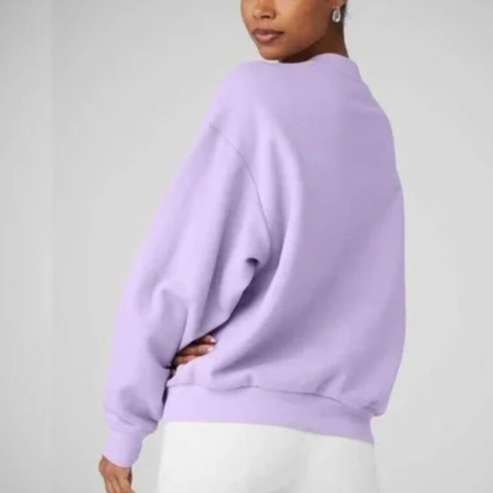 ALO Accolade Crewneck Pullover, Violet Skies, M - Picture 3 of 11